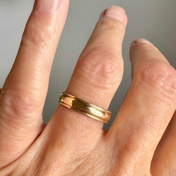 Vintage 14K Gold Wedding Band Ring, Eternity Band… - image 3