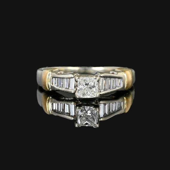 Princess and hot sale baguette diamond ring