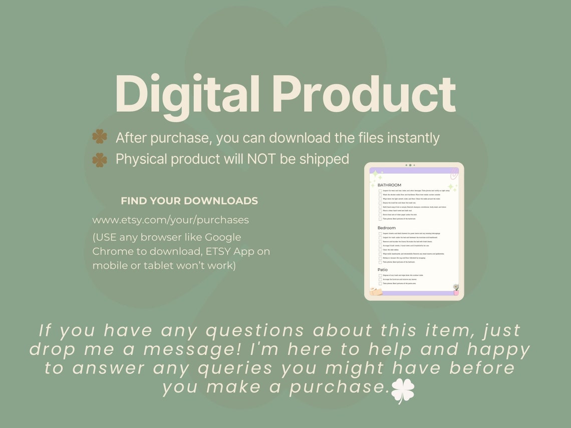 STR Cleaning | Airbnb Cleaning Checklist | Housekeeping Checklist ...