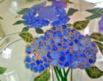 Elegant Wedding Cake Stand with Dome: Hand-Painted Pedestal Plate for Dessert Display