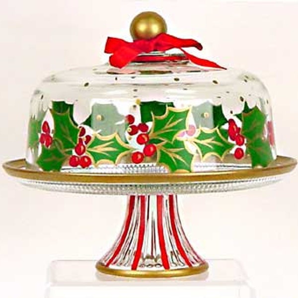 Christmas cake plates, cake stands,Christmas plates for Christmas, dessert plates, cake plate Christmas, cake stand with dome