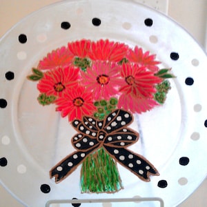 Christmas plate,hand painted plate,dessert plates,large serving plate,cookie plate,appetizer plate