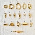 Gold Clasp, Lobster Claw/Lever/Heart/Magnetic Clasp Necklace/Hook/Spring/Fishhook/Locking Clasp, DIY Jewelry Making Supplies for Bracelets product logo