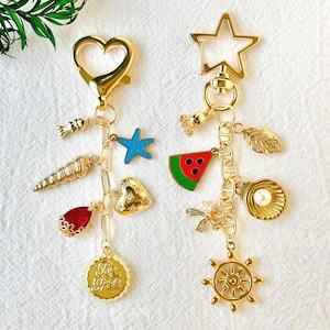 Gold Taschenanhänger, Bauen Sie Ihren eigenen Taschenanhänger, benutzerdefinierte Charme Schlüsselbund, Geldbörse Zubehör, Auto Schlüsselanhänger, Geldbörse Kettenanhänger, Geburtstagsgeschenk für sie