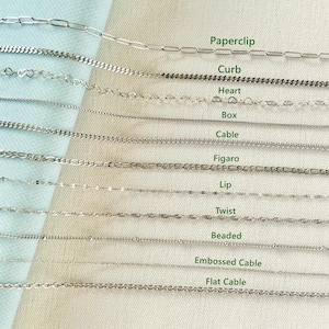 Stainless Steel Chain Necklace for Women/Men, Waterproof Cable/Paperclip/Twist/Figaro/Curb/Box Chain, Kids, Valentine's & Birthday Gift