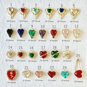 Heart Charm, Gold Charm, Journal Charms, Gold Pendants, Gold Charms For Necklace, Jewelry Components for DIY Bracelet Earrings Making Supply