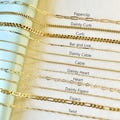 14K Gold Plated Chain Necklace/Cable Chain/Paperclip Chain/Twist Chain/Figaro Chain/Curb Chain /Rope Chaine, kids Gift For Her & Women product logo
