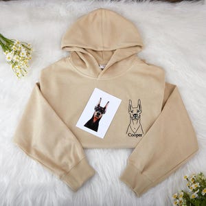 Custom Embroidered Dog Hoodie,Personalized Pet Embroidered Sweatshirt,Dog Portrait Embroidered Sweatshirt,Pet Lovers Gift,Pet Memorial Gift