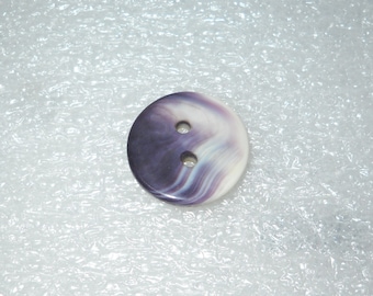 Genuine Handmade Wampum Button hand carved from Quahog Shell 24 mm