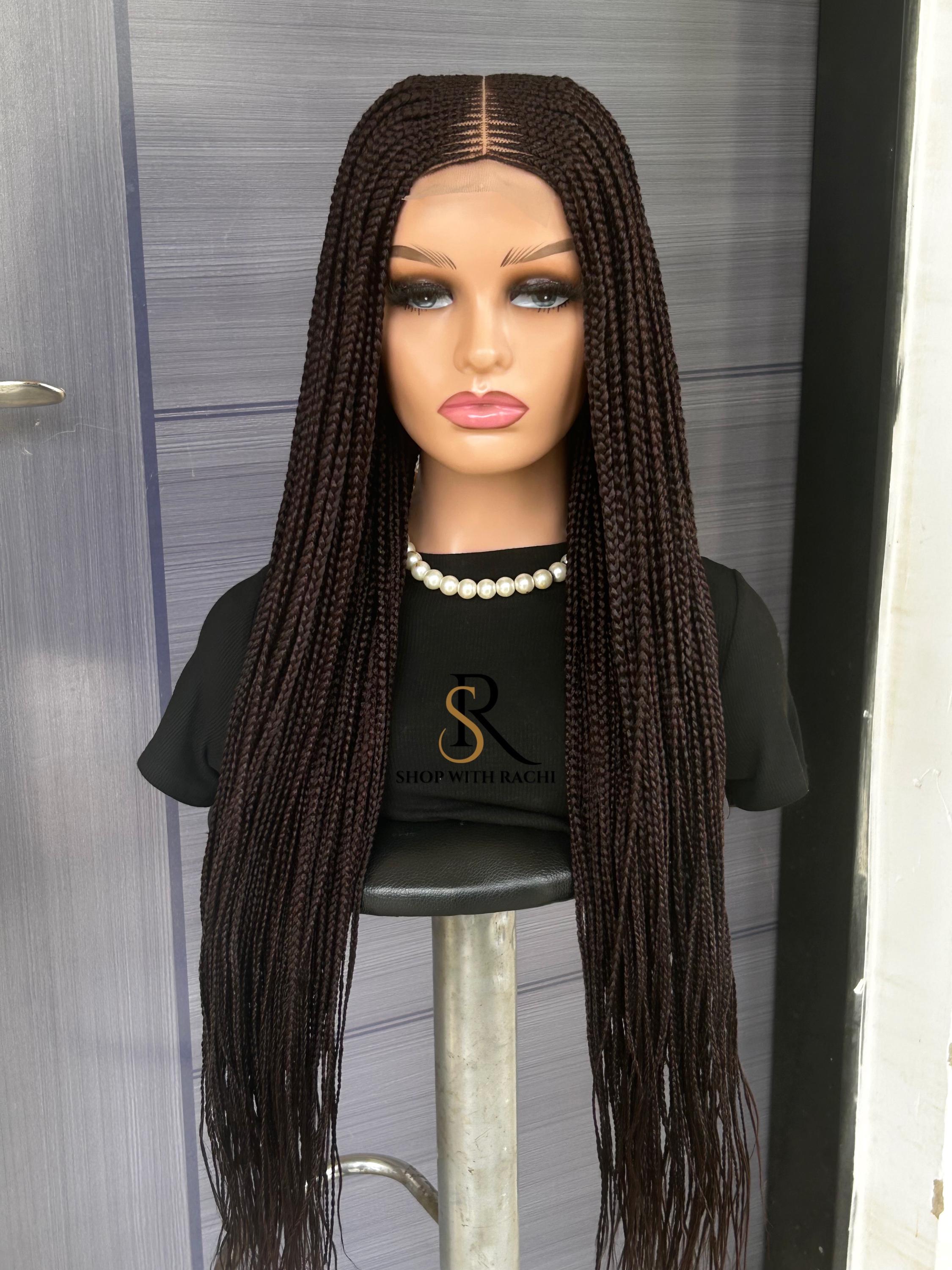 Braid LaceFront Wig 22-26 inches! 36 Inches Braided Wigs Synthetic Lace Front Wigs Braided  main image 2