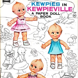 Kewpies in Kewpieville, Paper Doll Book, 1966, 6 Pages, Kewpies,  Kids, PDF Download
