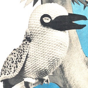 Knitted Kookaburra - PDF Knitting Pattern - Australian Kookaburra - Kookaburra