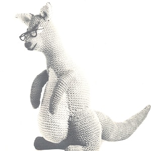 Knitted Kangaroo - PDF Knitting Pattern - Kangaroo - Toy Kangaroo