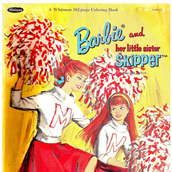 Barbie and Skipper Coloring/Paper Doll Book, Incomplete,  1965, Whitman, 24 Pages, Kids, Sisters,  PDF Download