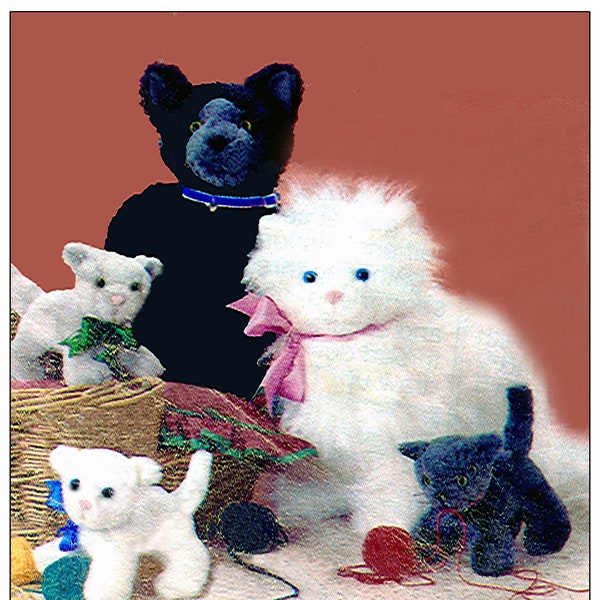 Family of Cats Sewing Pattern. PDF Digital Download