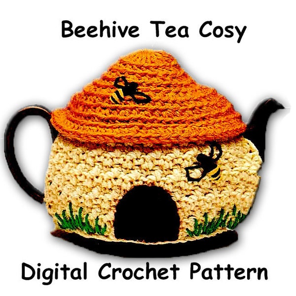 Beehive Tea Cosy - Crochet Pattern - Handmade Gift - Beehive - Tea Cosy