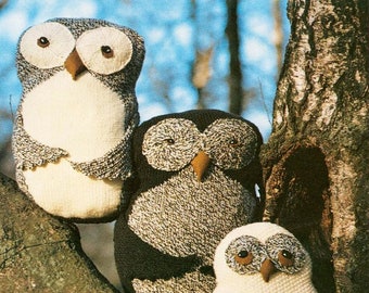 Knitted Owl Cushions - Digital Knitting Pattern