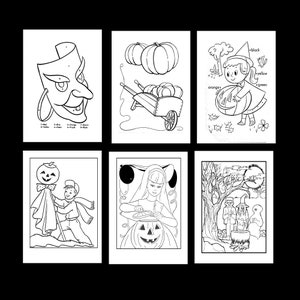 Vintage Halloween Coloring Pages. 24 pages to Color. PDF Instant Download image 5