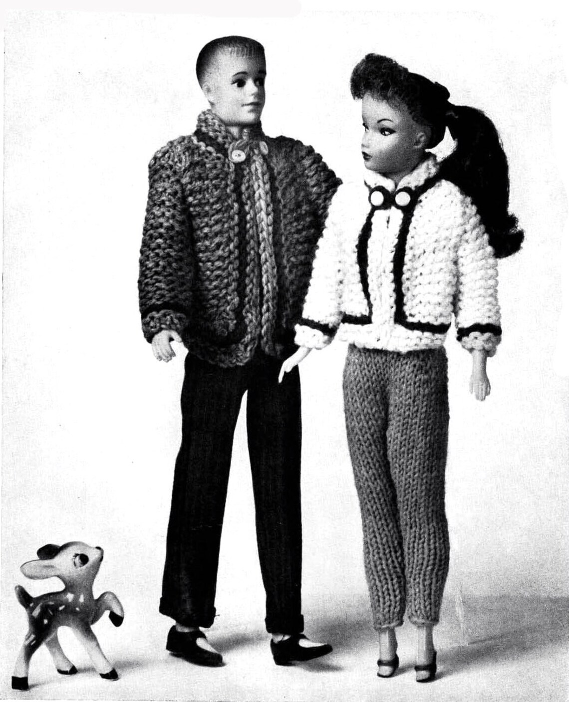 Fashion Doll Clothes. Barbie and Ken. Vintage Knitted Toy. - Etsy