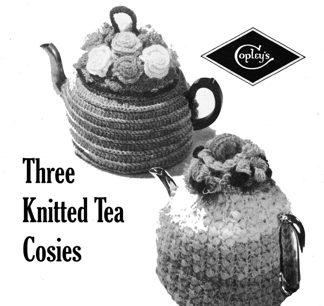 Three Vintage Tea Cosy Knitting and Crochet Patterns - Copley 1978 ...