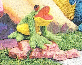 Grenouille tricotée - Patron de tricot PDF - Grenouille - Grenouille jouet