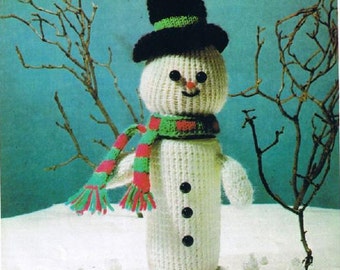 Knitted Snowman Candy Jar. Knitted Gift. Handmade gift.  Digital Knitting Pattern