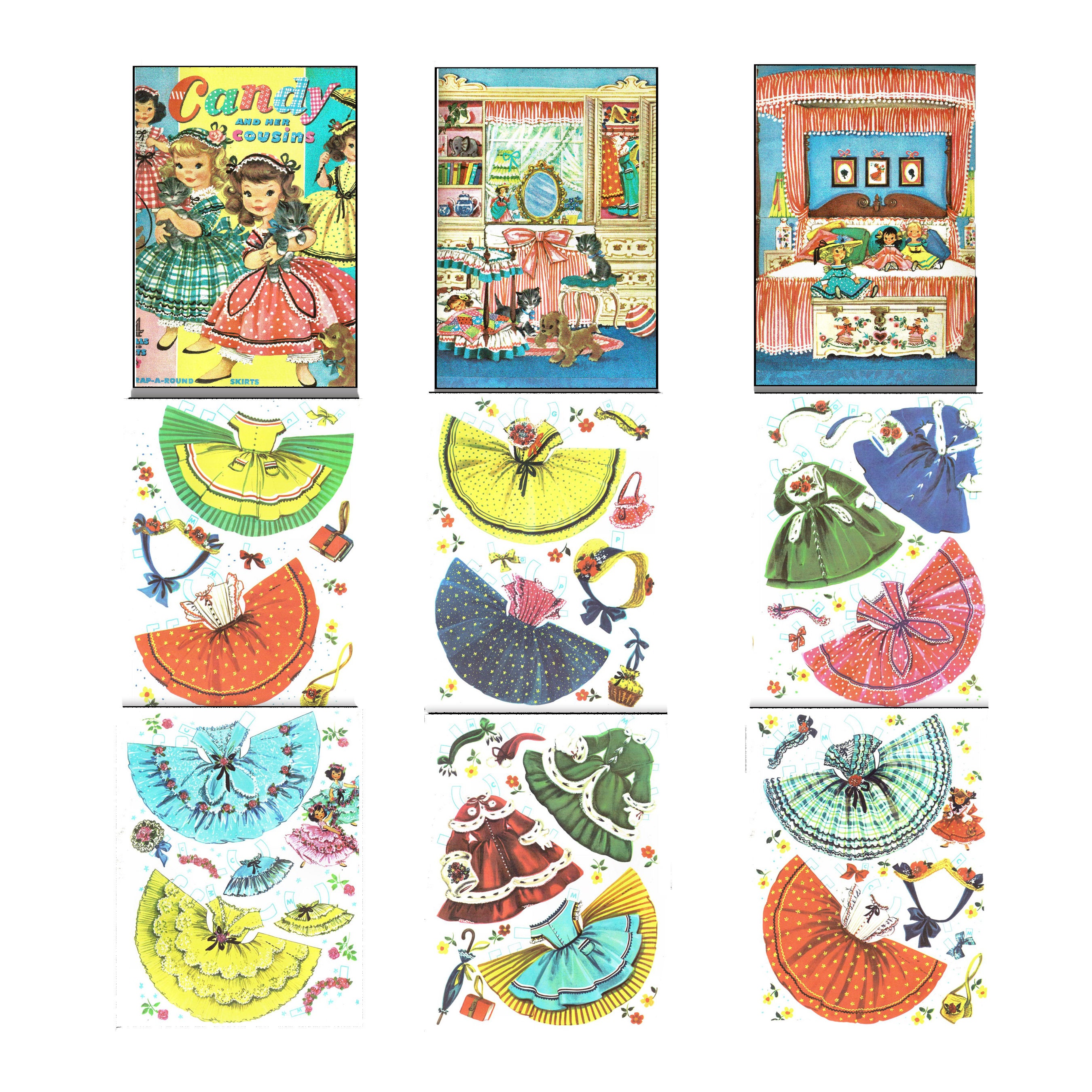 Candy and Her Cousins, Paper Doll Book, Merrill #678, 1961, 16