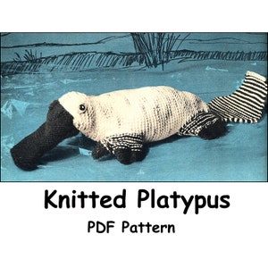 Knitted Platypus - PDF Knitting Pattern - Platypus - Australian Platypus