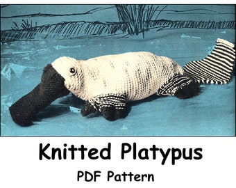 Knitted Platypus - PDF Knitting Pattern - Platypus - Australian Platypus