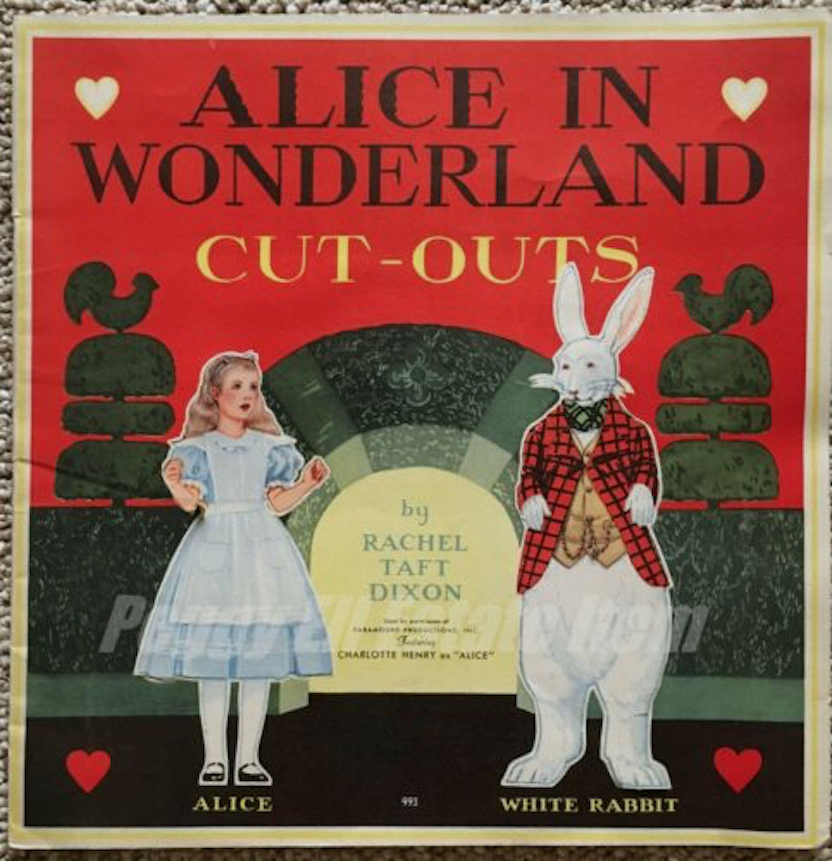 Alice in Wonderland Die Cut Book