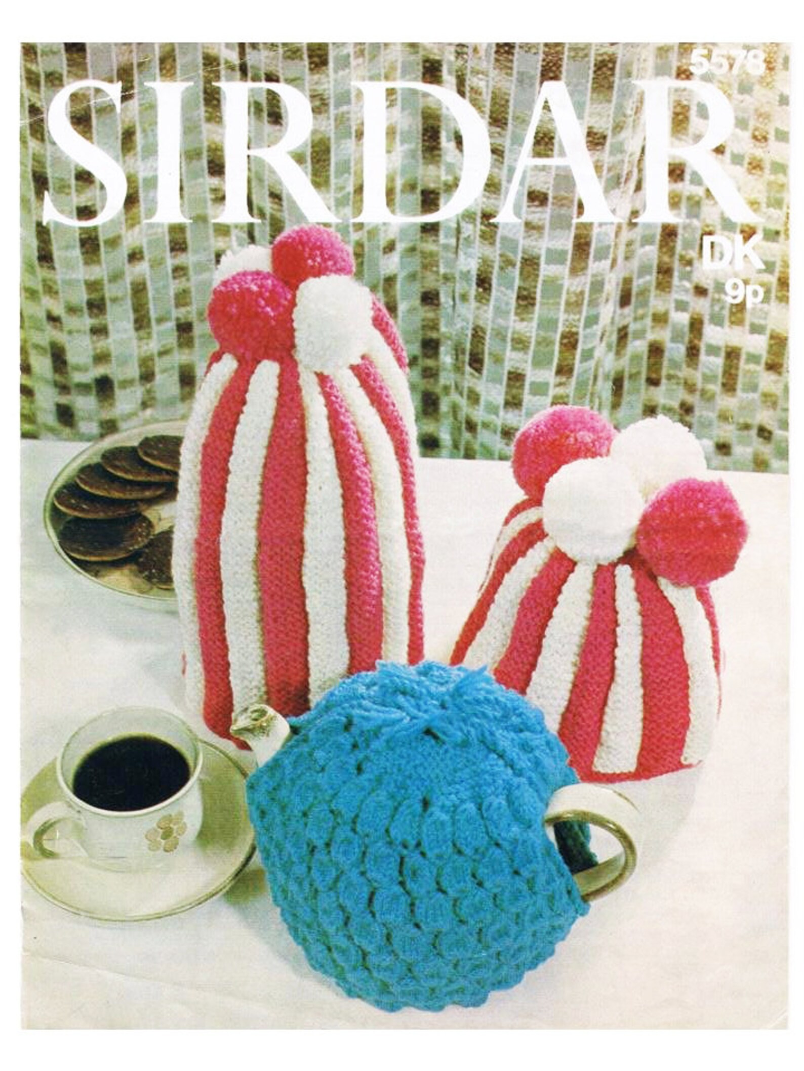 Knitted Striped Tea Cosy and Coffee Pot Cover and One Plain Etsy