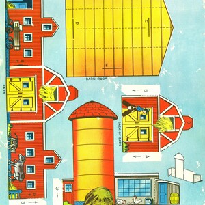 Down on the Farm Paper Doll Book, 1941, 8 Pages, Kids, Farm, Shed, PDF ...