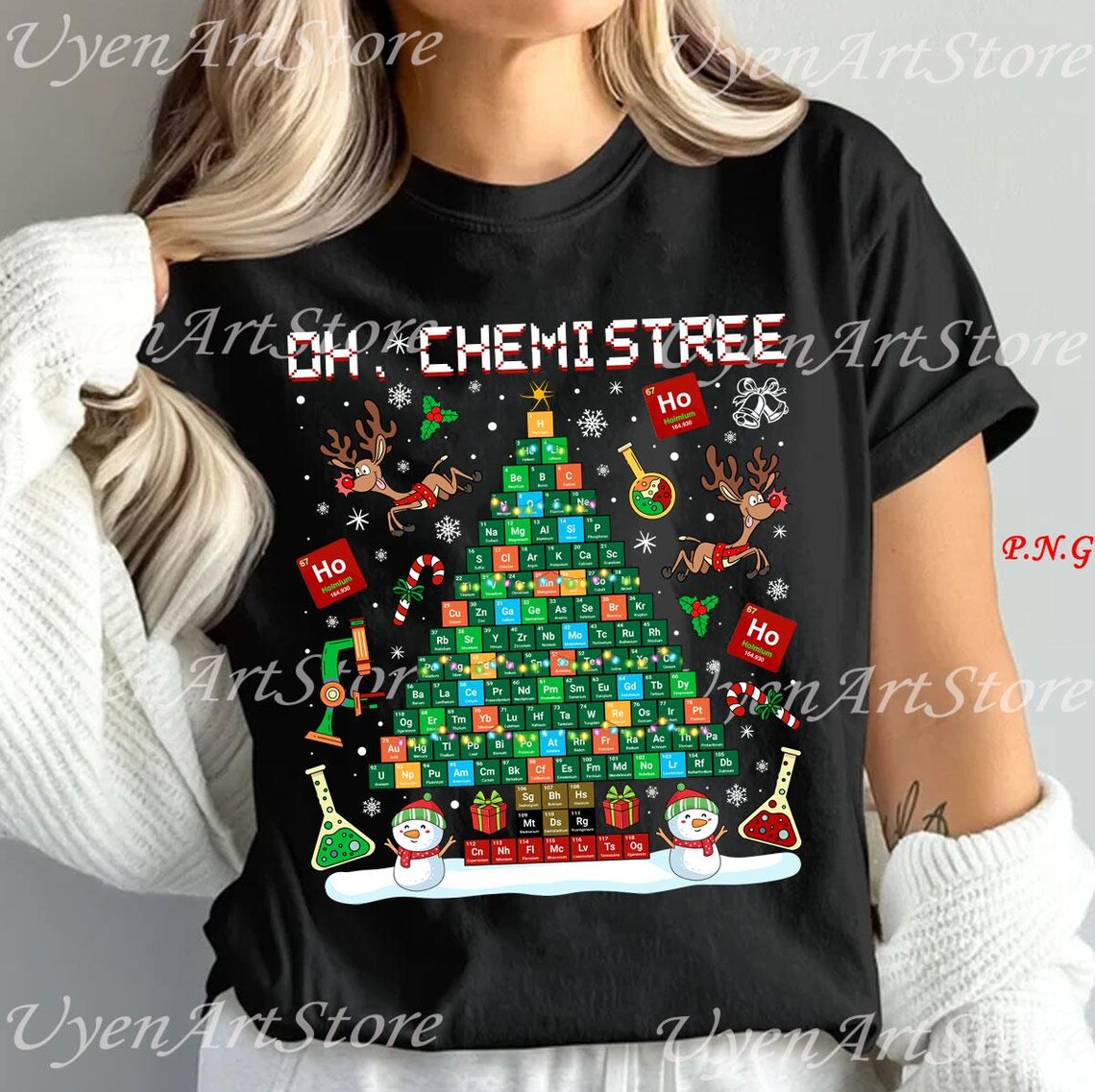 Oh Chemistree Christmas Png, Chemistry Teacher Png, Periodic Table