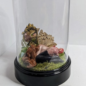 Handmade Polymer Clay Sleeping Fairy in a Jar figure