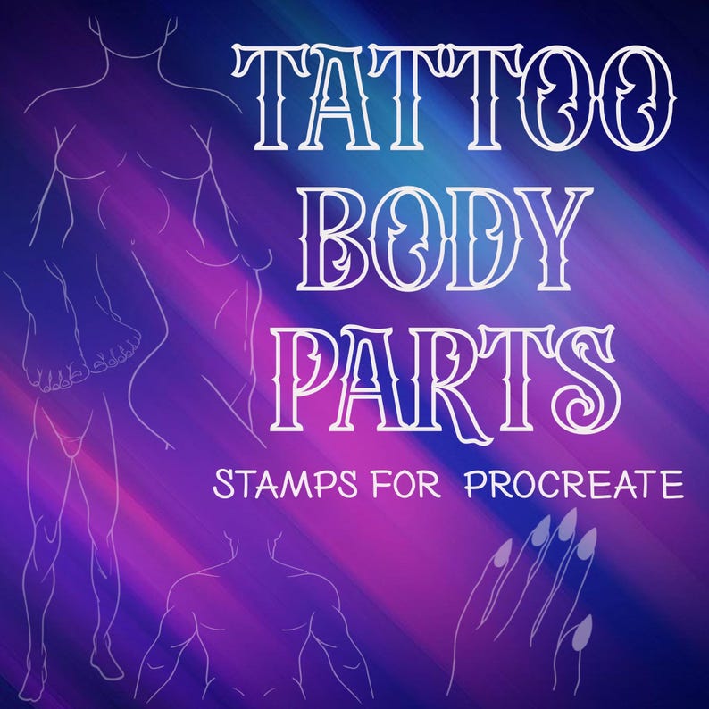 Procreate Brushes Body Pose Part Stamps and PNG Female and Male ...
