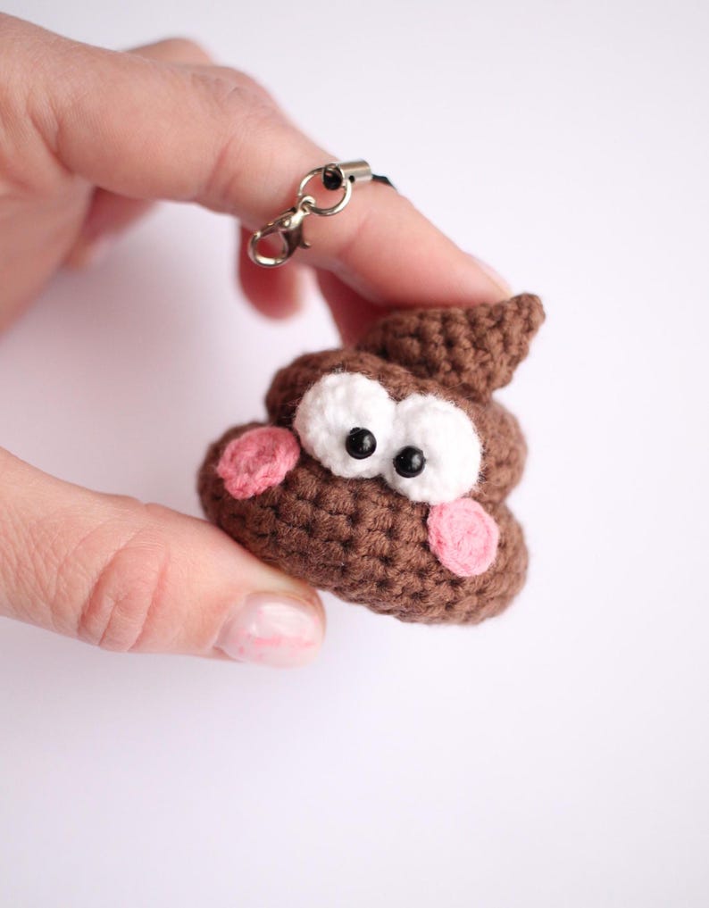 Mini Poop Crochet Crochet Pattern Poop Emoji. Cute Baby Poop Funny Amigurumi. Mini ...
