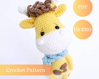 Handmade Crochet Giraffe Toy Pattern - DIY Amigurumi Instructions PDF