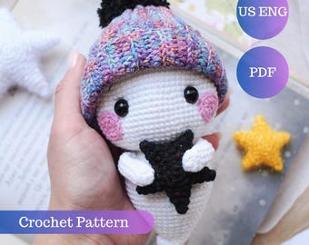 Amigurumi Baby Ghost Tutorial - Halloween Crochet Pattern / PDF