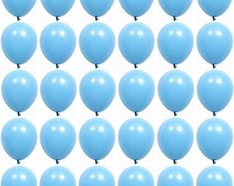 5 inch Pastel Blue Party Balloons, 100 pcs Mini Macaron Blue Latex Balloons for Birthday Wedding Baby Shower Decorations, Pastel Blue Color