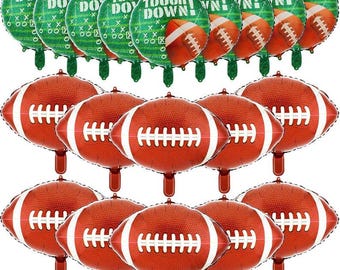 Football Balloons Foil Balloons Rugby Party Balloons Touch Down Balloons Tailgate Game Day Sports Theme Balloons Birthday Party Supplies