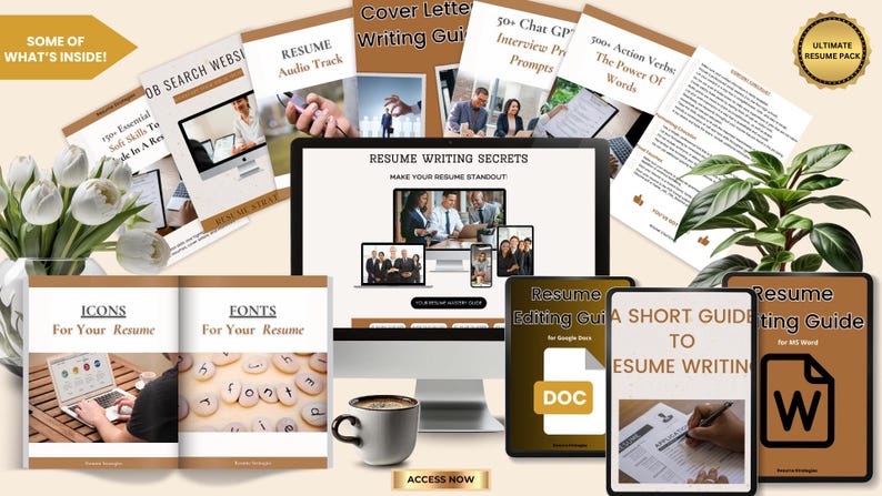 Resume Templates for Men Google Docs Word • ATS Friendly Modern