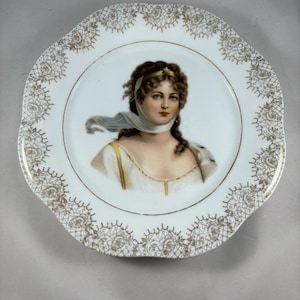 Vtg Z. S. & C. Bavaria Mignon Teller Porzellan Königin Luise Mecklenburg-Strelitz