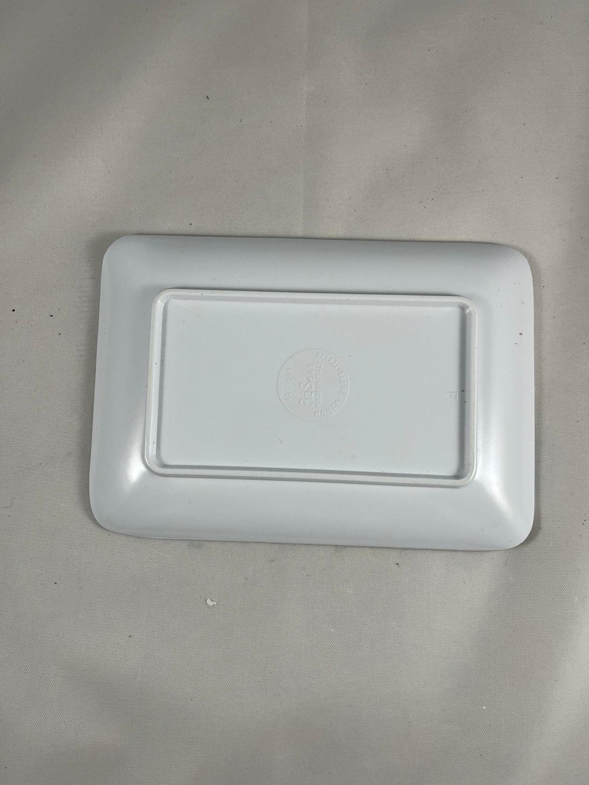 Vtg Monza Italian Christmas Trinket Tray Ice Skating R2S S.a.s Art
