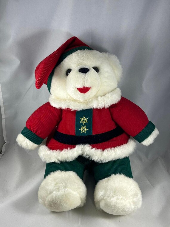 1995 Dandee Snowflake Teddy Bear Polar Bear Plush Christmas Bear