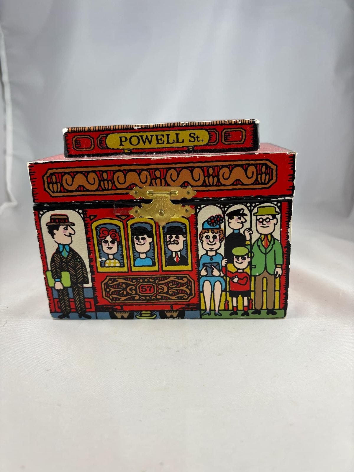 1968 San Francisco Cable Car Music Jewelry Box Takahashi by Rex
