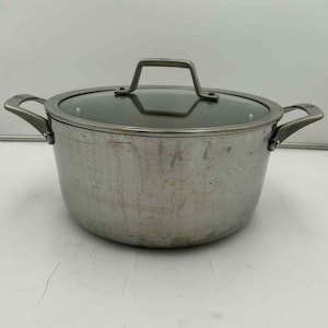 Calphalon Premier ステンレススチール 6QT クラシック ストックポット ガラス蓋付き #RLT806