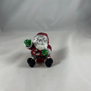 Vtg Midwest of Cannon Falls Santa Claus Sitting w/Candy Cane Trinket Box