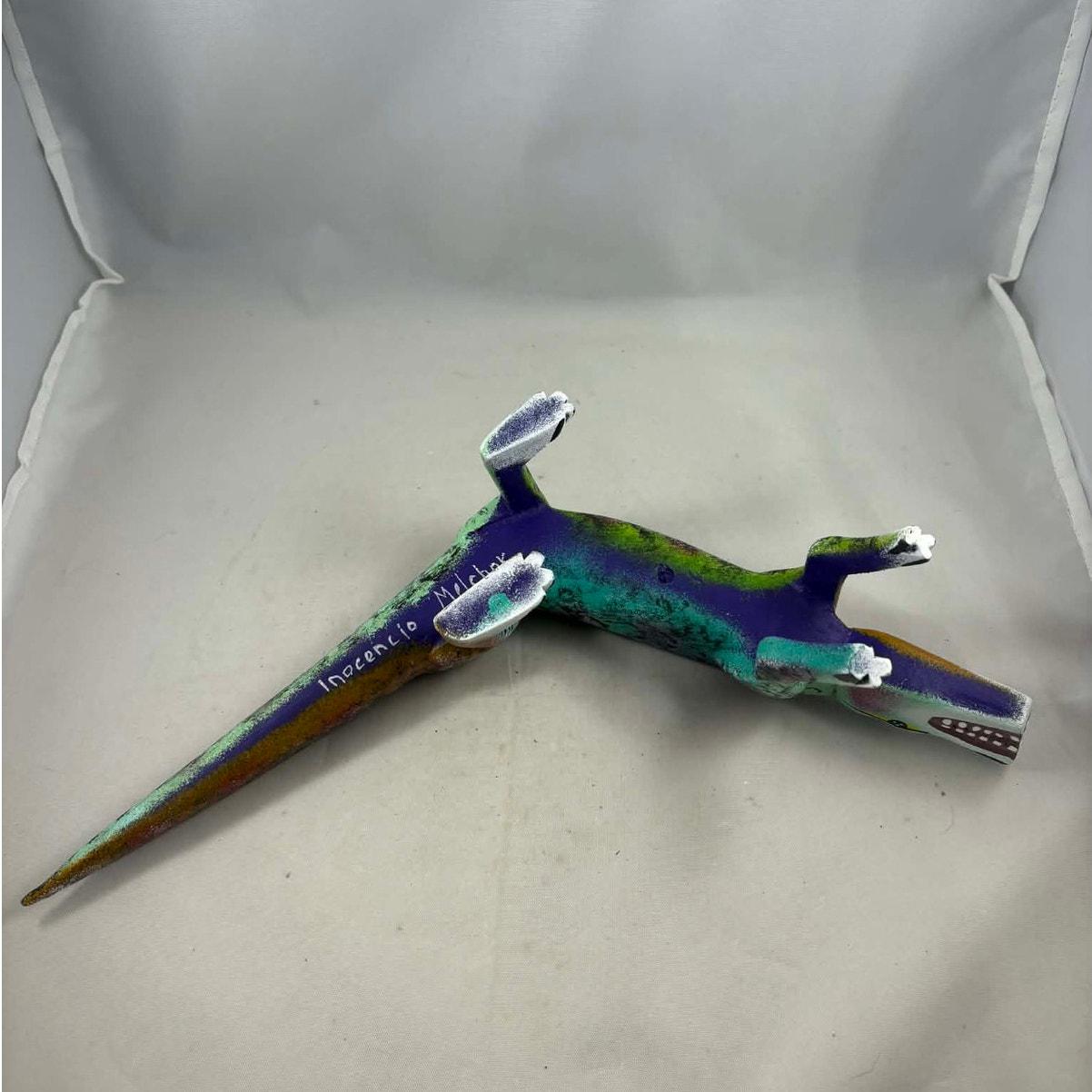 Vtg Inocencio Vasquez Melchor Hand Carved/painted Wooden Alebrije