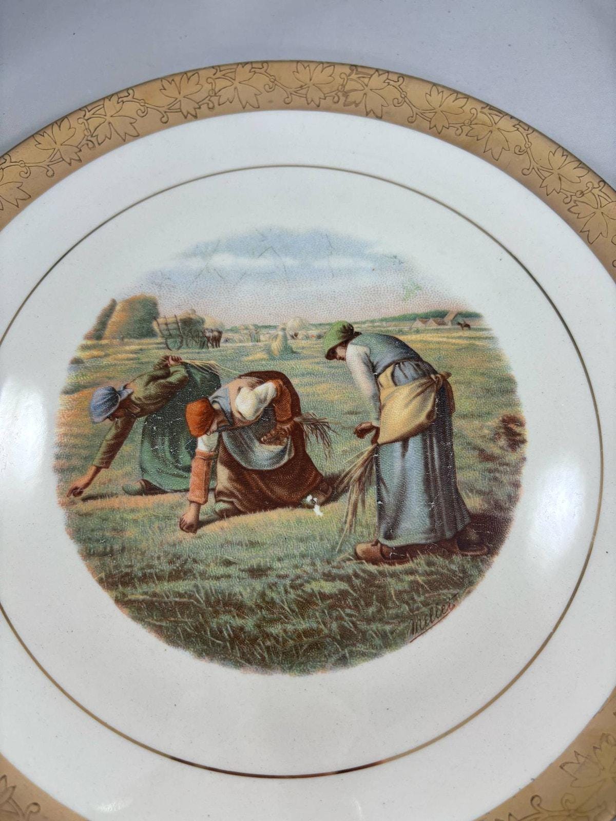 ヴィンテージ クルックスビル ザ・グリーナーズ プリント 磁器プレート