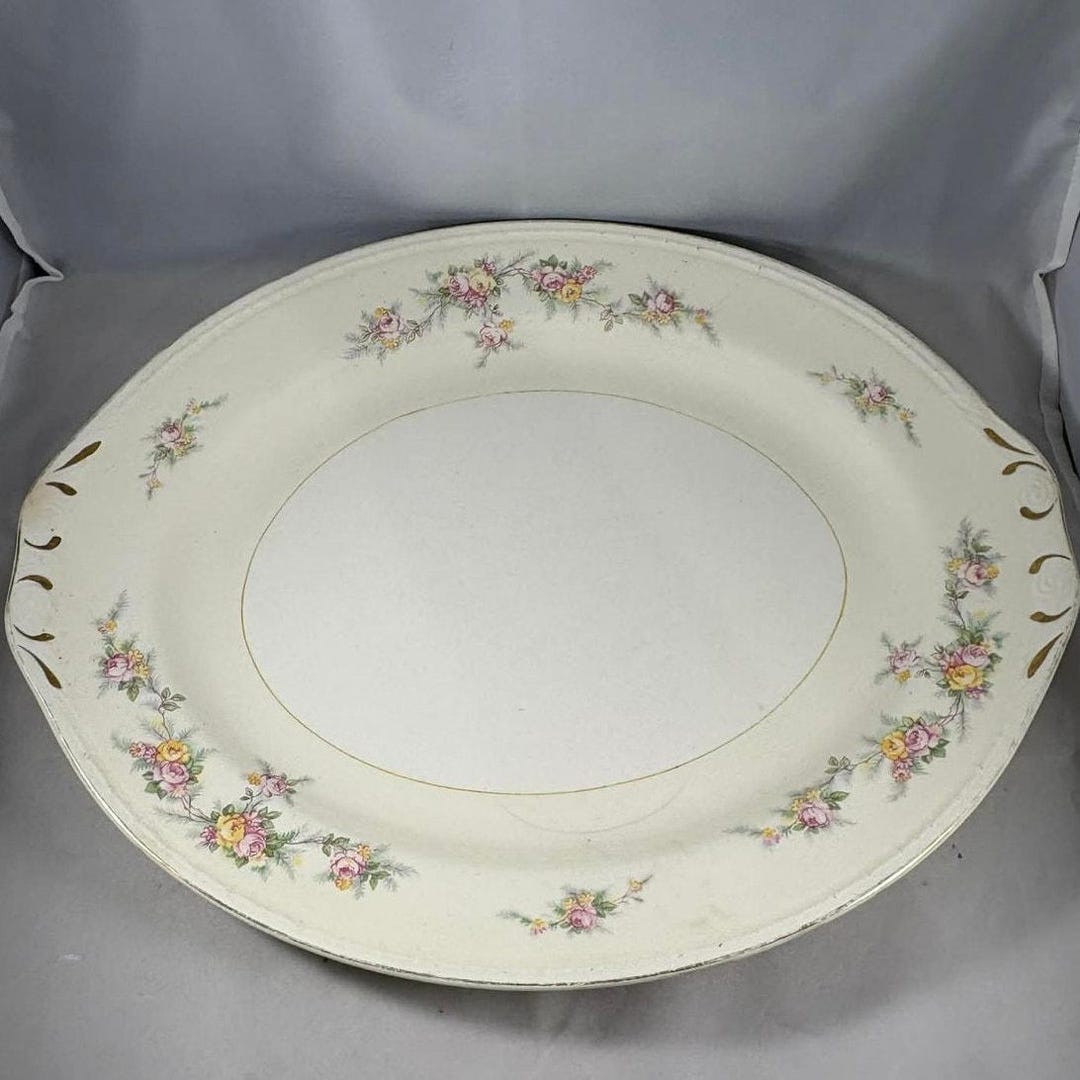 Vtg Homer Laughlin Eggshell Georgian Serving Platter Countess
